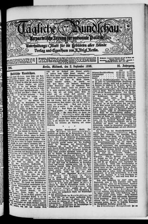 Tägliche Rundschau vom 02.09.1896