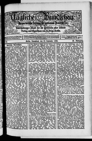 Tägliche Rundschau vom 12.09.1896