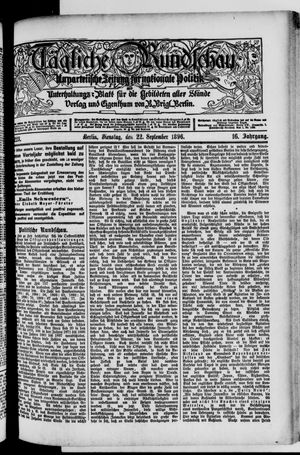 Tägliche Rundschau vom 22.09.1896