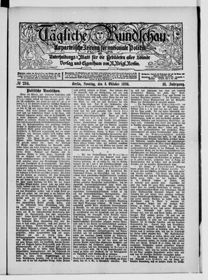 Tägliche Rundschau on Oct 4, 1896
