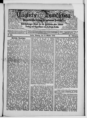 Tägliche Rundschau vom 13.10.1896