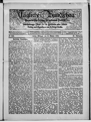 Tägliche Rundschau vom 14.10.1896