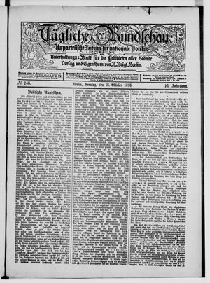 Tägliche Rundschau vom 18.10.1896