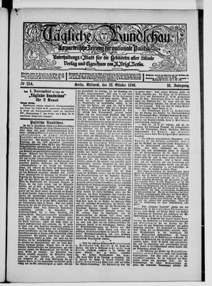 Tägliche Rundschau on Oct 28, 1896