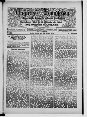 Tägliche Rundschau vom 30.10.1896