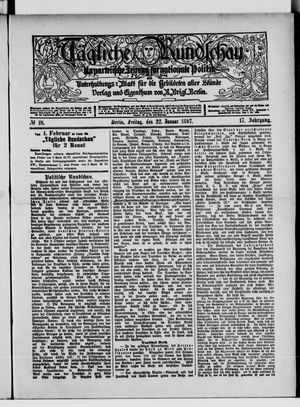 Tägliche Rundschau vom 22.01.1897