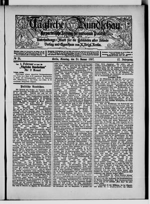 Tägliche Rundschau vom 26.01.1897