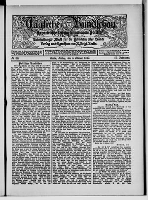 Tägliche Rundschau vom 05.02.1897