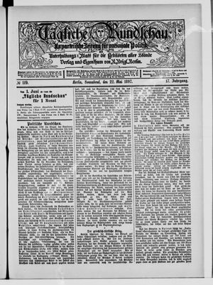 Tägliche Rundschau vom 22.05.1897