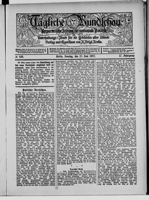 Tägliche Rundschau vom 27.06.1897