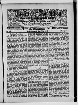 Tägliche Rundschau on Jul 17, 1897