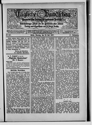 Tägliche Rundschau on Jul 20, 1897