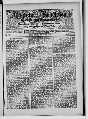 Tägliche Rundschau vom 25.07.1897