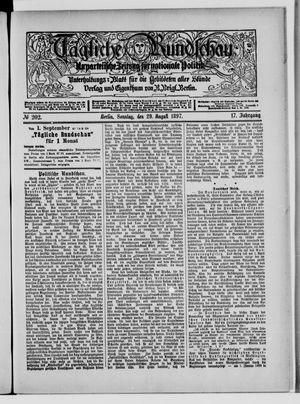 Tägliche Rundschau on Aug 29, 1897