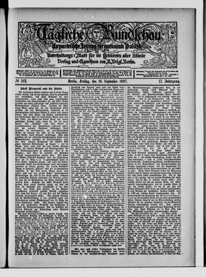 Tägliche Rundschau vom 10.09.1897