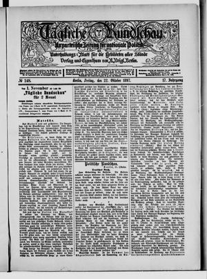 Tägliche Rundschau vom 22.10.1897