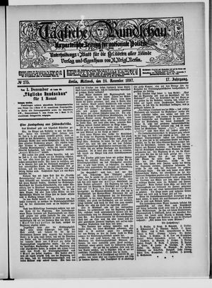 Tägliche Rundschau vom 24.11.1897
