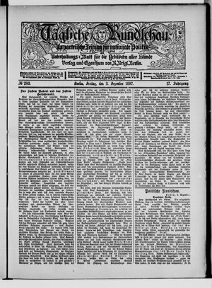 Tägliche Rundschau on Dec 3, 1897