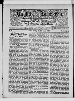 Tägliche Rundschau on Jan 25, 1898