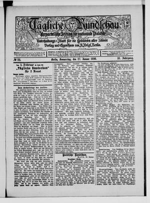 Tägliche Rundschau on Jan 27, 1898