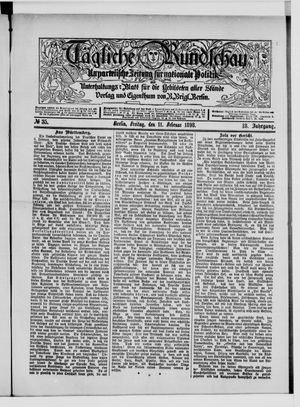 Tägliche Rundschau vom 11.02.1898