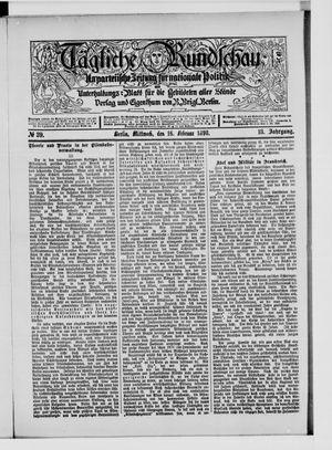 Tägliche Rundschau on Feb 16, 1898