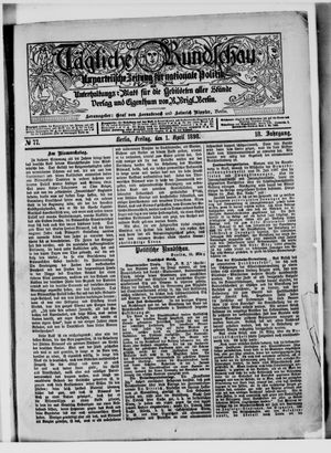 Tägliche Rundschau vom 01.04.1898