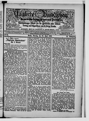 Tägliche Rundschau vom 24.04.1898