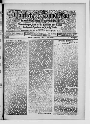 Tägliche Rundschau vom 09.06.1898