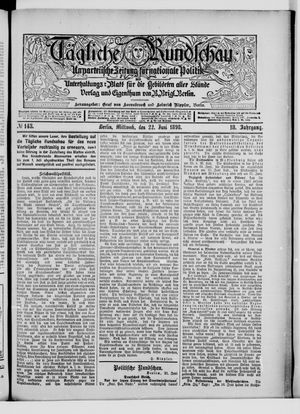 Tägliche Rundschau vom 22.06.1898