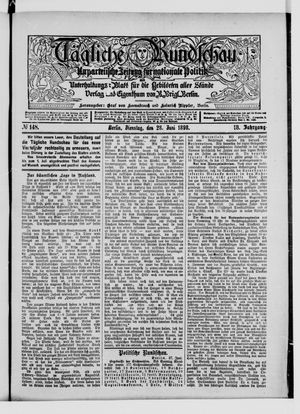 Tägliche Rundschau vom 28.06.1898