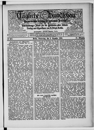 Tägliche Rundschau on Dec 8, 1898