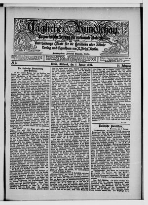 Tägliche Rundschau on Jan 4, 1899