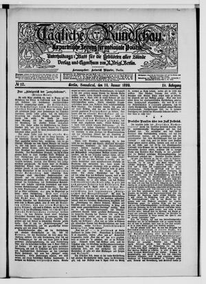 Tägliche Rundschau vom 14.01.1899