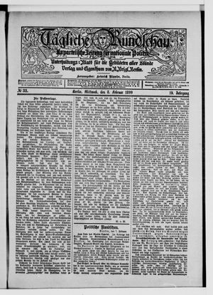 Tägliche Rundschau on Feb 8, 1899