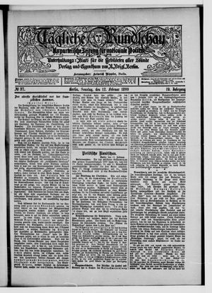 Tägliche Rundschau vom 12.02.1899