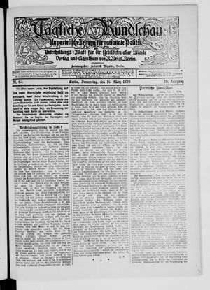 Tägliche Rundschau on Mar 16, 1899