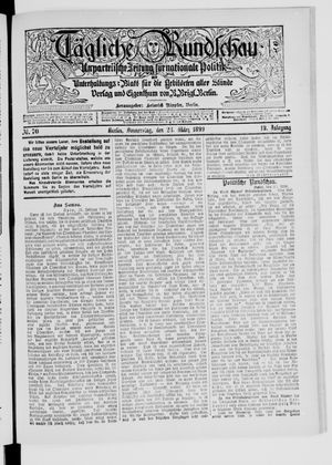Tägliche Rundschau on Mar 23, 1899