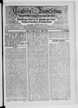 Tägliche Rundschau on Mar 26, 1899