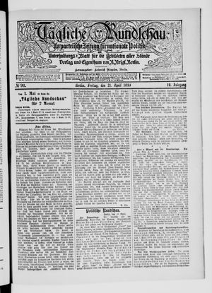 Tägliche Rundschau on Apr 21, 1899