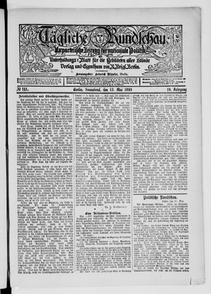 Tägliche Rundschau on May 13, 1899