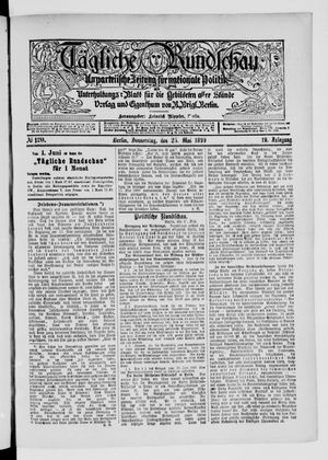 Tägliche Rundschau vom 25.05.1899