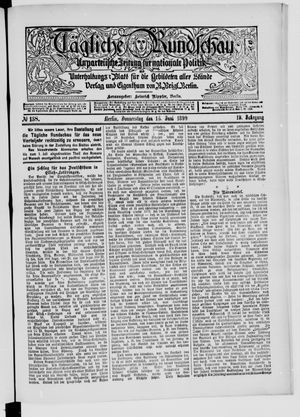 Tägliche Rundschau on Jun 15, 1899