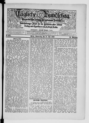 Tägliche Rundschau vom 13.07.1899