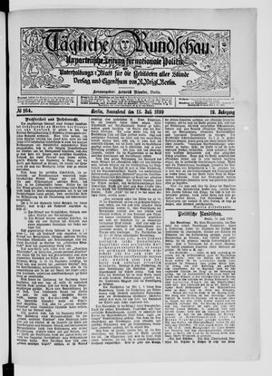 Tägliche Rundschau vom 15.07.1899