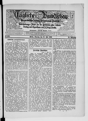 Tägliche Rundschau on Jul 18, 1899
