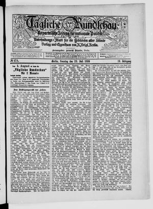 Tägliche Rundschau vom 23.07.1899