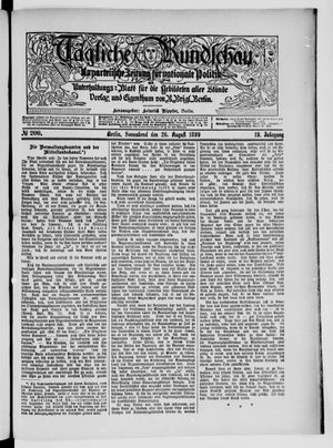 Tägliche Rundschau vom 26.08.1899