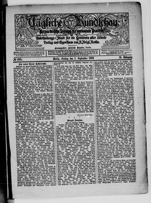 Tägliche Rundschau vom 01.09.1899