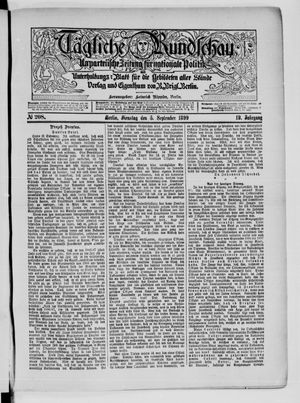 Tägliche Rundschau vom 05.09.1899